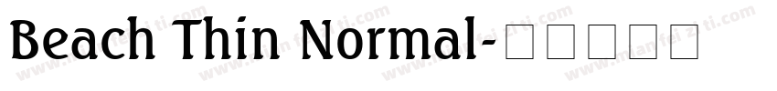 Beach Thin Normal字体转换